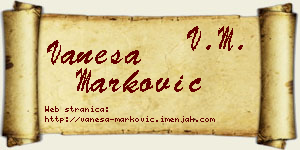 Vanesa Marković vizit kartica